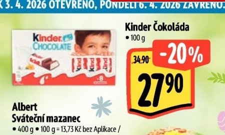 Kinder Čokoláda - Albert aktualniletaky.eu