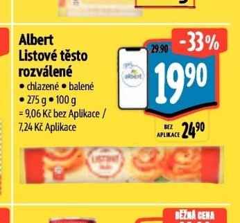 Albert Listové těsto rozválené - Albert aktualniletaky.eu