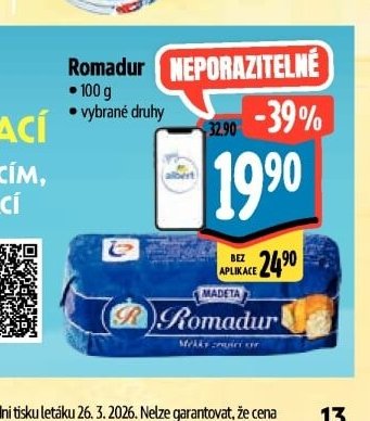 Madeta Romadur - Albert aktualniletaky.eu