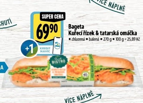 Bageta Kuřecí řízek & tatarská omáčka - Albert aktualniletaky.eu