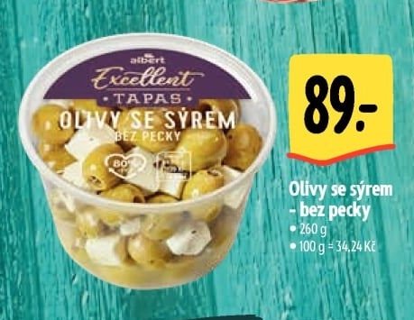 Olivy se sýrem - bez pecky - Albert aktualniletaky.eu