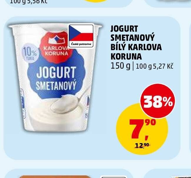 JOGURT SMETANOVÝ BÍLÝ KARLOVA KORUNA - Penny Market aktualniletaky.eu
