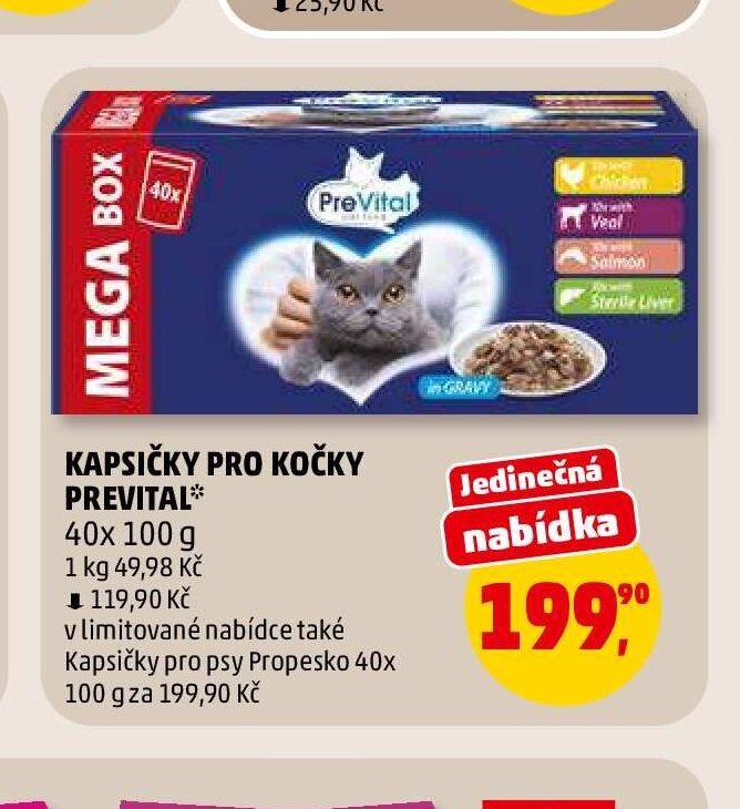 KAPSIČKY PRO KOČKY PREVITAL - Penny Market aktualniletaky.eu