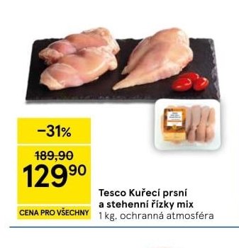Tesco Kuřecí prsní a stehenní řízky mix - Tesco aktualniletaky.eu
