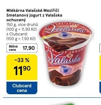 Mlékárna Valašské Meziříčí Smetanový jogurt - Tesco aktualniletaky.eu