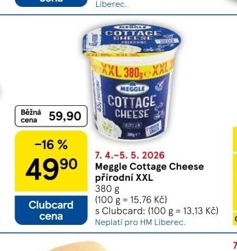 Meggle Cottage Cheese přírodní XXL - Tesco aktualniletaky.eu