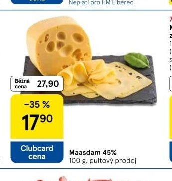 Maasdam 45% - Tesco aktualniletaky.eu