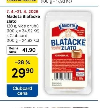 Madeta Blaťácké zlato - Tesco aktualniletaky.eu