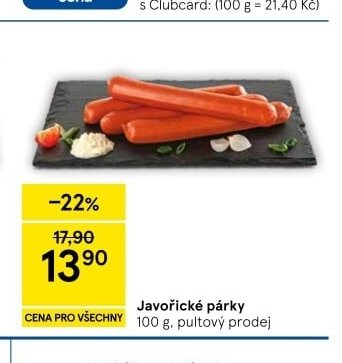 Javořické párky - Tesco aktualniletaky.eu