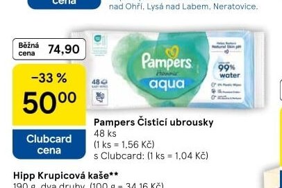 Pampers Čisticí ubrousky - Tesco aktualniletaky.eu