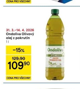 Ondoliva Olivový olej z pokrutin - Tesco aktualniletaky.eu
