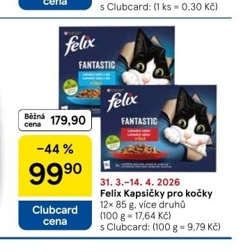 Felix Kapsičky pro kočky - Tesco aktualniletaky.eu