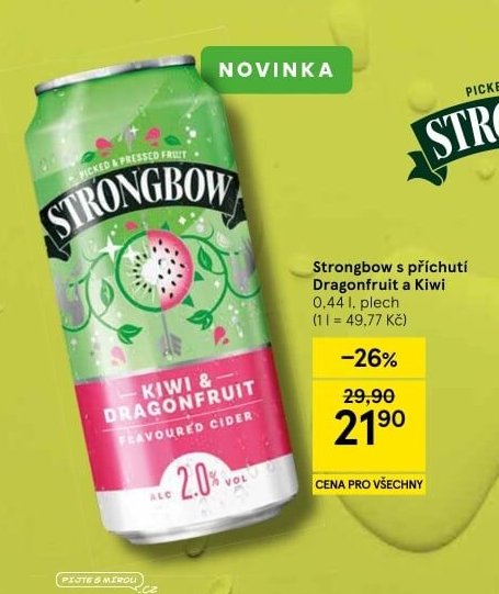 Strongbow s příchutí Dragonfruit a Kiwi - Tesco aktualniletaky.eu