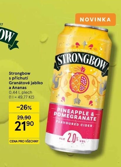 Strongbow s příchutí Granátové jablko a Ananas - Tesco aktualniletaky.eu