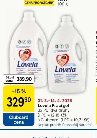 Lovela Prací gel - Tesco aktualniletaky.eu