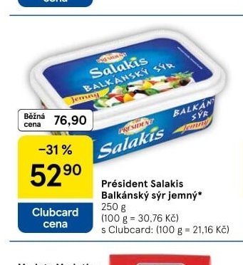 Président Salakis Balkánský sýr jemný - Tesco aktualniletaky.eu