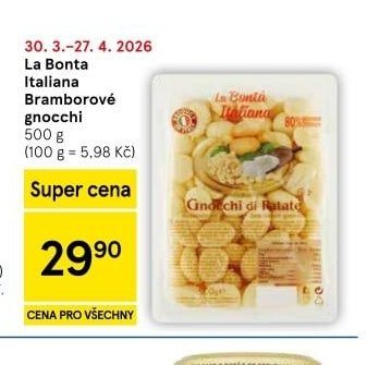 La Bonta Italiana Bramborové gnocchi - Tesco aktualniletaky.eu