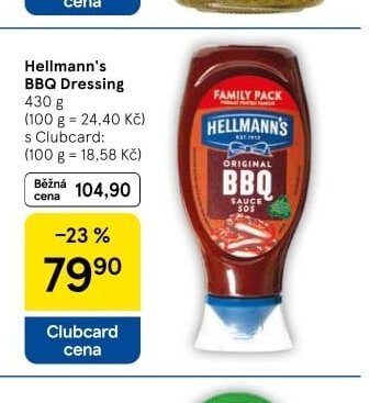 Hellmann's BBQ Dressing - Tesco aktualniletaky.eu