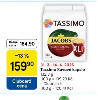 Tassimo Kávové kapsle - Tesco aktualniletaky.eu