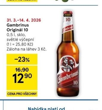 Gambrinus Originál 10 - Tesco aktualniletaky.eu