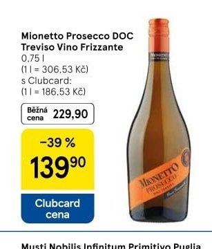 Mionetto Prosecco DOC Treviso Vino Frizzante - Tesco aktualniletaky.eu