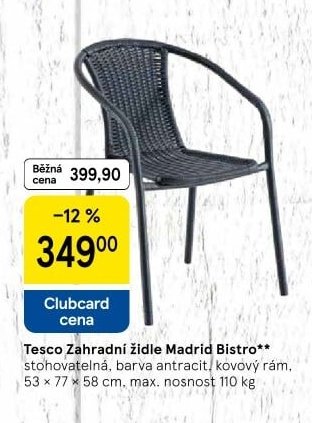 Tesco Zahradní židle Madrid Bistro - Tesco aktualniletaky.eu