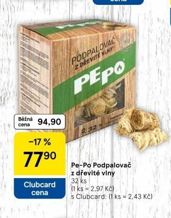 Pe-Po Podpalovač z dřevité vlny - Tesco aktualniletaky.eu
