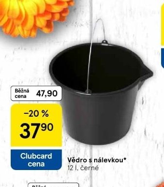 Vědro s nálevkou 12 l, černé - Tesco aktualniletaky.eu