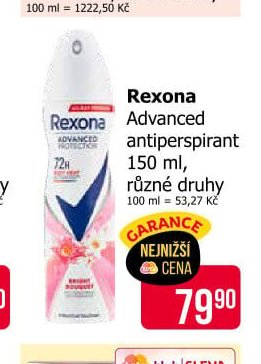 Rexona Advanced antiperspirant 150 ml - Teta drogerie aktualniletaky.eu