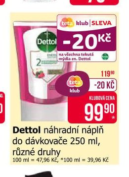 Dettol náhradní náplň do dávkovače 250 ml - Teta drogerie aktualniletaky.eu