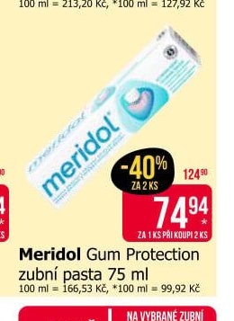 Meridol Gum Protection zubní pasta 75 ml - Teta drogerie aktualniletaky.eu