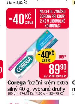Corega fixační krém extra silný 40 g - Teta drogerie aktualniletaky.eu