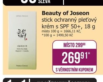 Beauty of Joseon stick ochranný pleťový krém s SPF 50+, 18 g - Teta drogerie aktualniletaky.eu