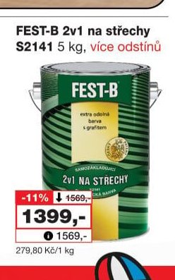 FEST-B 2v1 na střechy - Barvy a laky drogerie aktualniletaky.eu