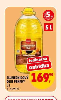 SLUNEČNICOVÝ OLEJ PENNY - Penny Market aktualniletaky.eu