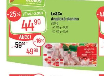 Le&Co Anglická slanina - Globus aktualniletaky.eu