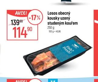 Losos obecný kousky uzený studeným kouřem - Globus aktualniletaky.eu