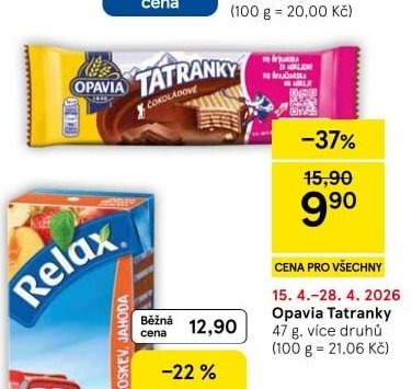 Opavia Tatranky - Tesco aktualniletaky.eu
