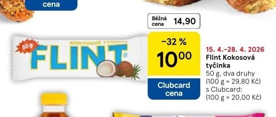 Flint Kokosová tyčinka - Tesco aktualniletaky.eu