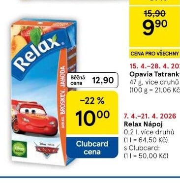 Relax Nápoj - Tesco aktualniletaky.eu