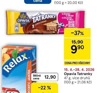 Opavia Tatranky - Tesco aktualniletaky.eu