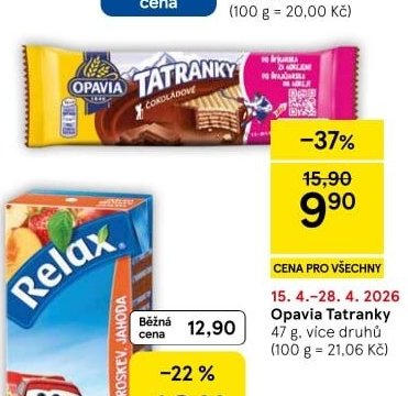 Opavia Tatranky - Tesco aktualniletaky.eu