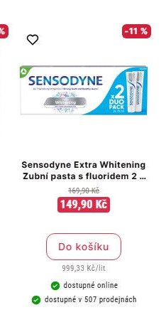 Sensodyne Extra Whitening Zubní pasta s fluoridem - Teta drogerie aktualniletaky.eu