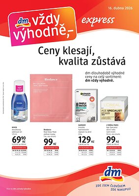 Leták dm drogerie dm drogerie leták - journal expres platný od 2026-04-16 do 2026-05-20
