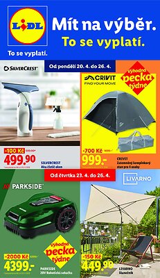Leták Lidl Spotřební zboží platný od 2026-04-20 do 2026-04-26