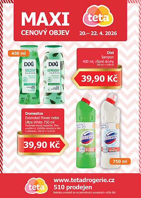 aktuální leták Teta drogerie 20.4.2026-22.4.2026