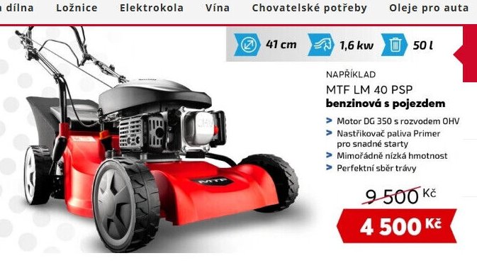 MTF LM 40 PSP benzínová sekačka s pojezdem - Mountfield aktualniletaky.eu