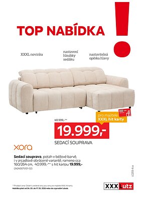 XXXLutz leták - TOP nabídka sedací souprava Xora strana 1