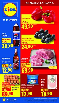 Leták Lidl Akční leták OD ČTVRTKA platný od 2026-05-14 do 2026-05-17
