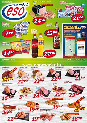 Leták ESO MARKET ESO MARKET leták platný od 2026-05-13 do 2026-05-24